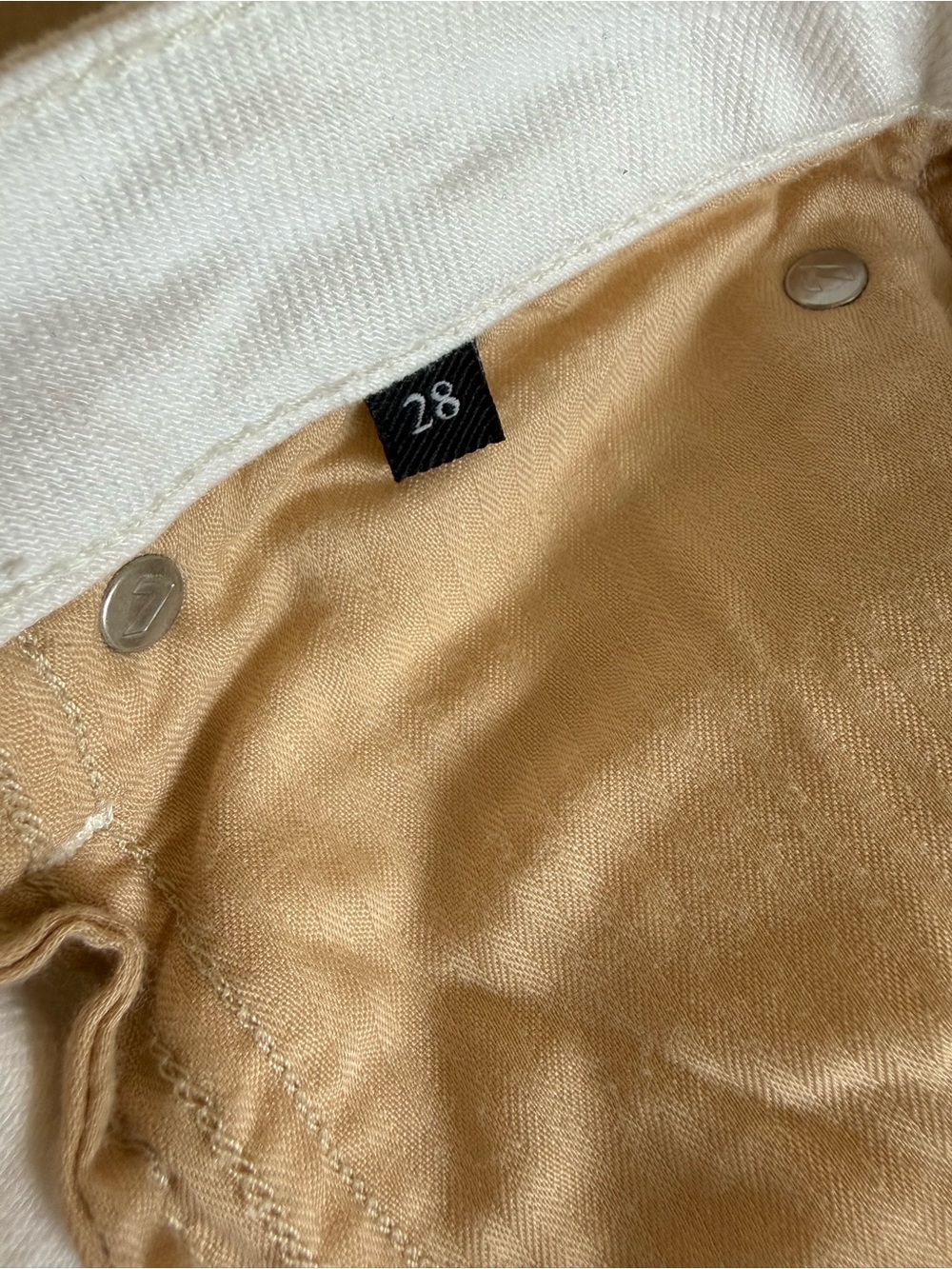 7 For All Mankind White High-Rise Mega Flare Jeans - Picture 9 of 9
